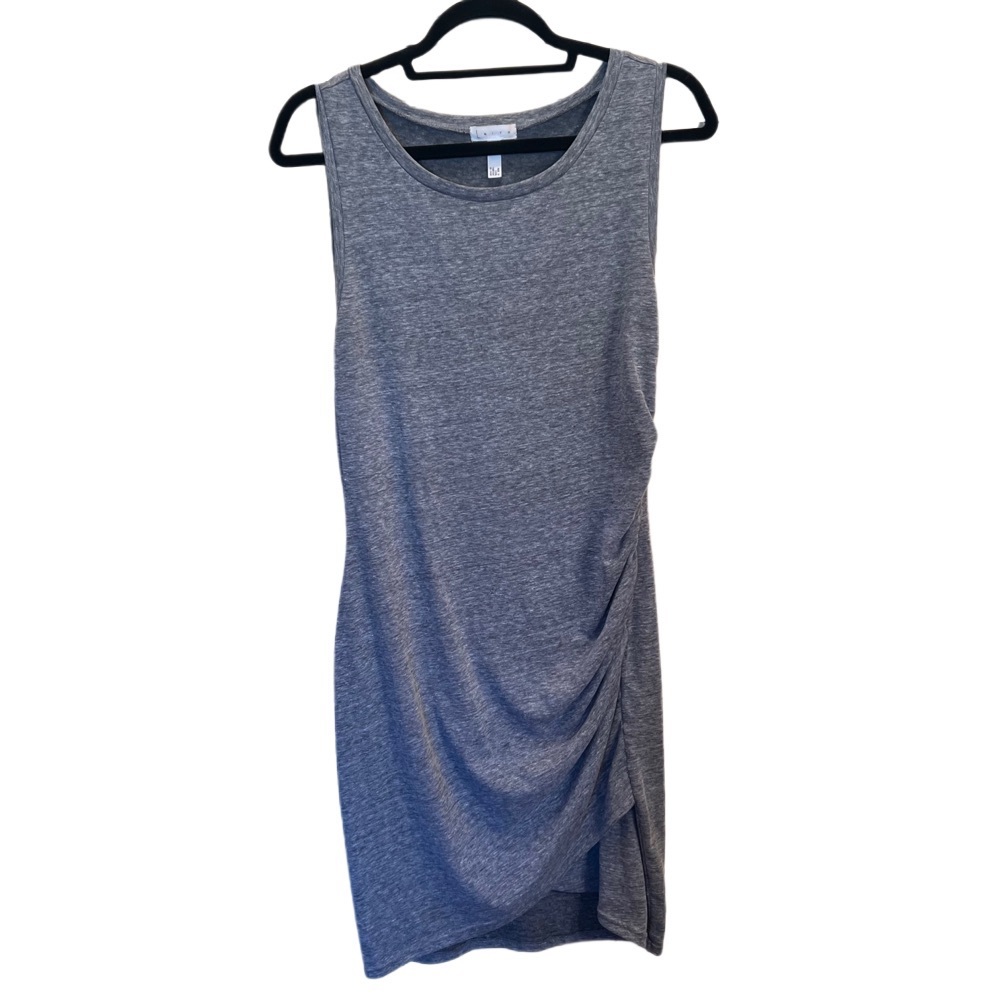 Nordstrom Fitted Grey Stretch Ruched Dress